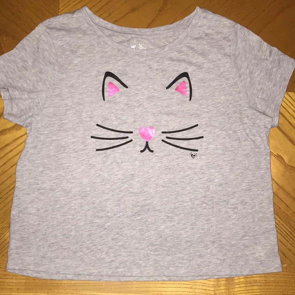 Justice size 12 Kitty crop top. Like new!